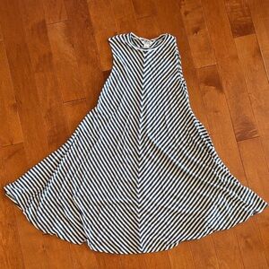 Nordstrom Navy and White Striped Kids soft Knit Dress